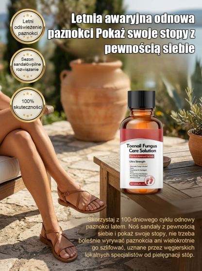 100% bezbolesne krople: bez potrzeby usuwania paznokci, szlifowania czy bandażowania – już w 14 dni odzyskasz zdrowe, nowe paznokcie!