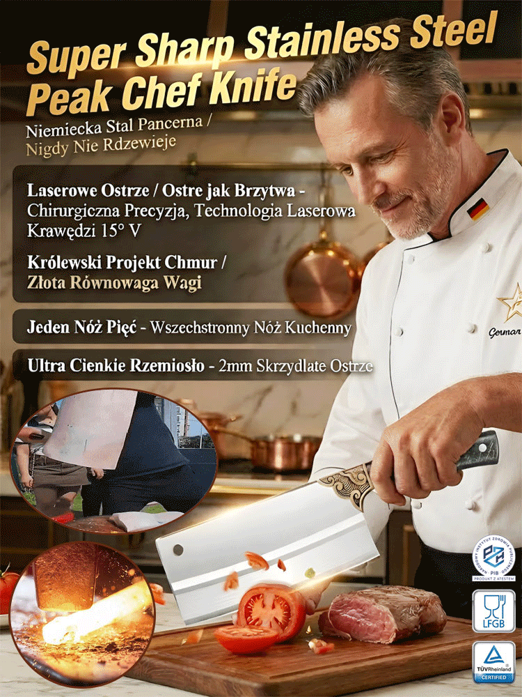 ‼️ Uwaga! Ten nóż pokroi mięso tak grube za jednym zamachem! 🔪🥩 Superszybki i łatwy w krojeniu – jak masło! 😱