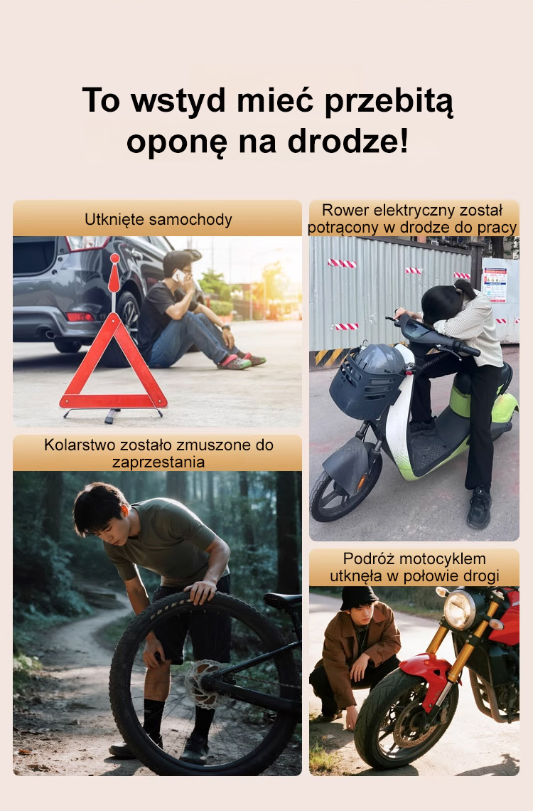 【60-częściowy zestaw】5-sekundowe awaryjne kołki do naprawy opon