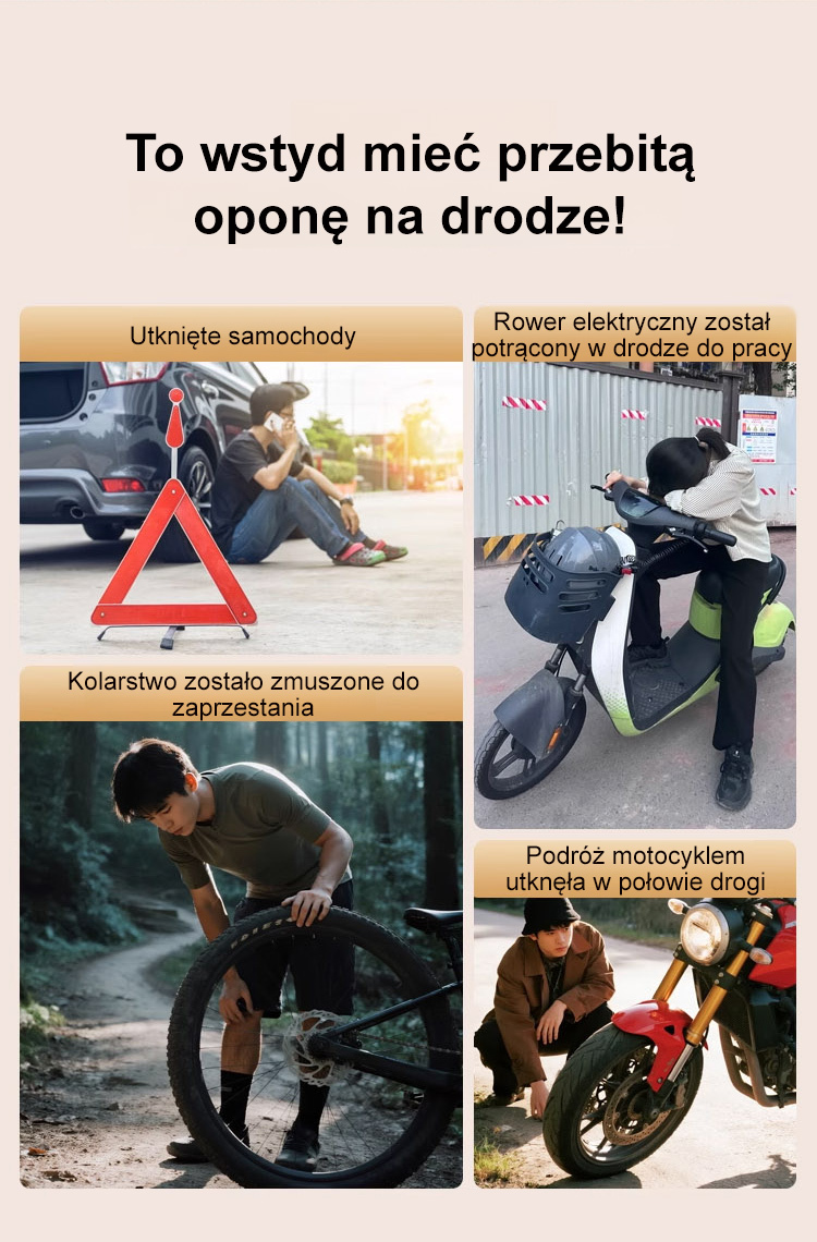 【60-częściowy zestaw】5-sekundowe awaryjne kołki do naprawy opon