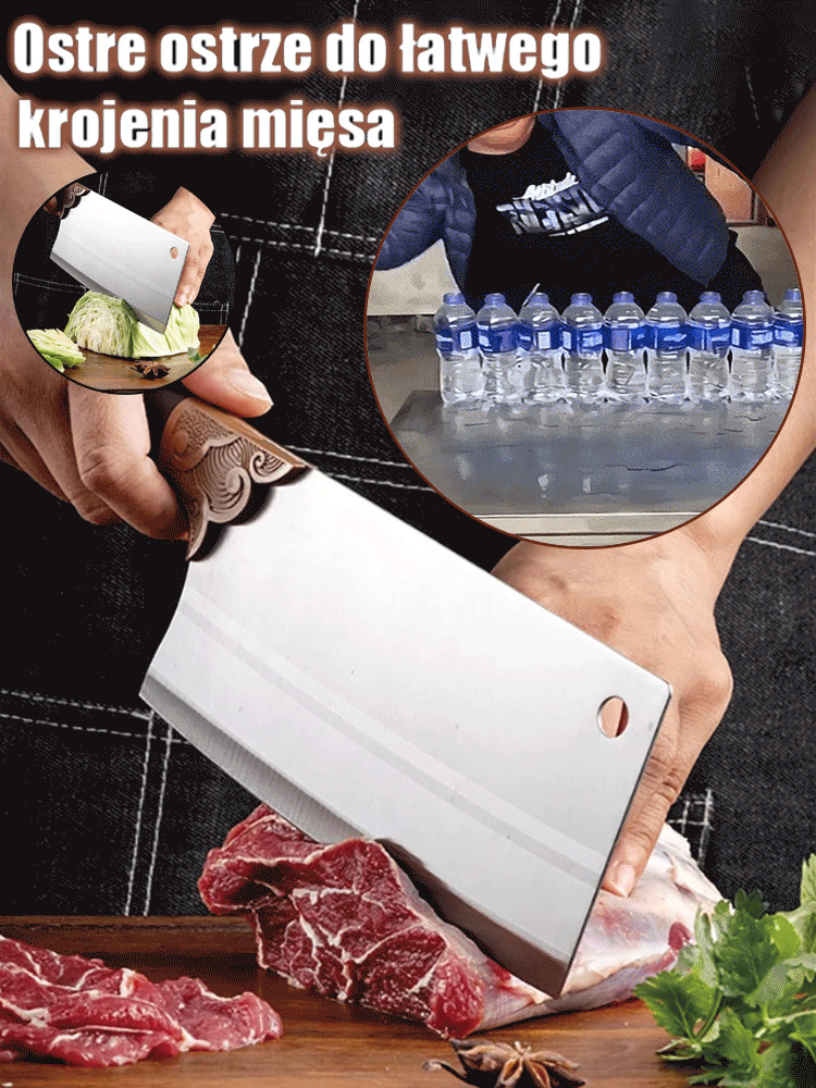 ‼️ Uwaga! Ten nóż pokroi mięso tak grube za jednym zamachem! 🔪🥩 Superszybki i łatwy w krojeniu – jak masło! 😱