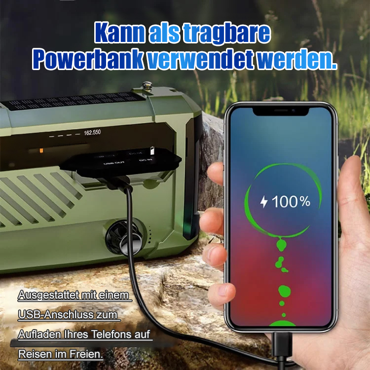 👍 Tragbarer Handgenerator - Ihr Notfall-Begleiter für draußen. Bleiben Sie in jeder Situation informiert. Absoluter Bestseller!