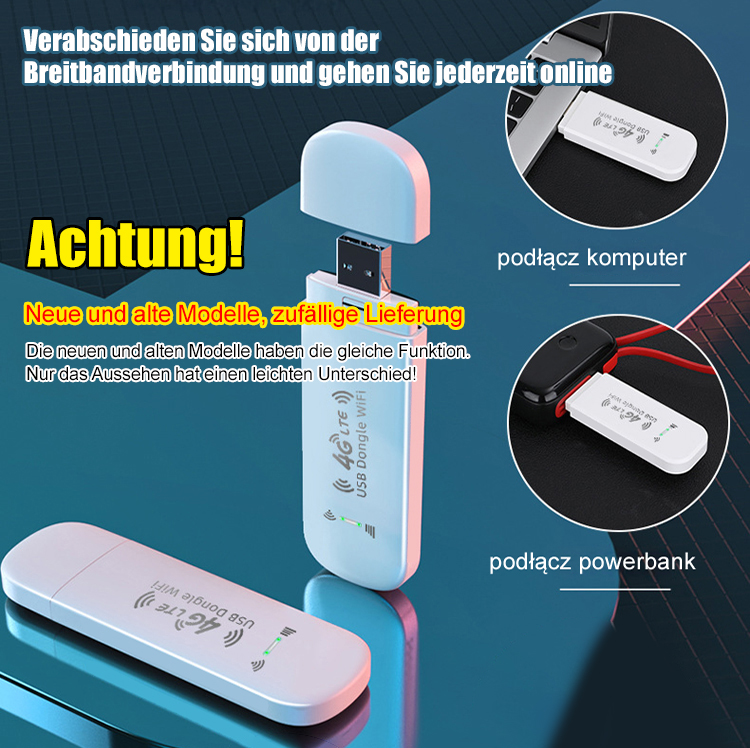 Kompakter drahtloser WLAN-Router 📊 Ohne SIM-Karte oder Kabel, sofort einsatzbereit.