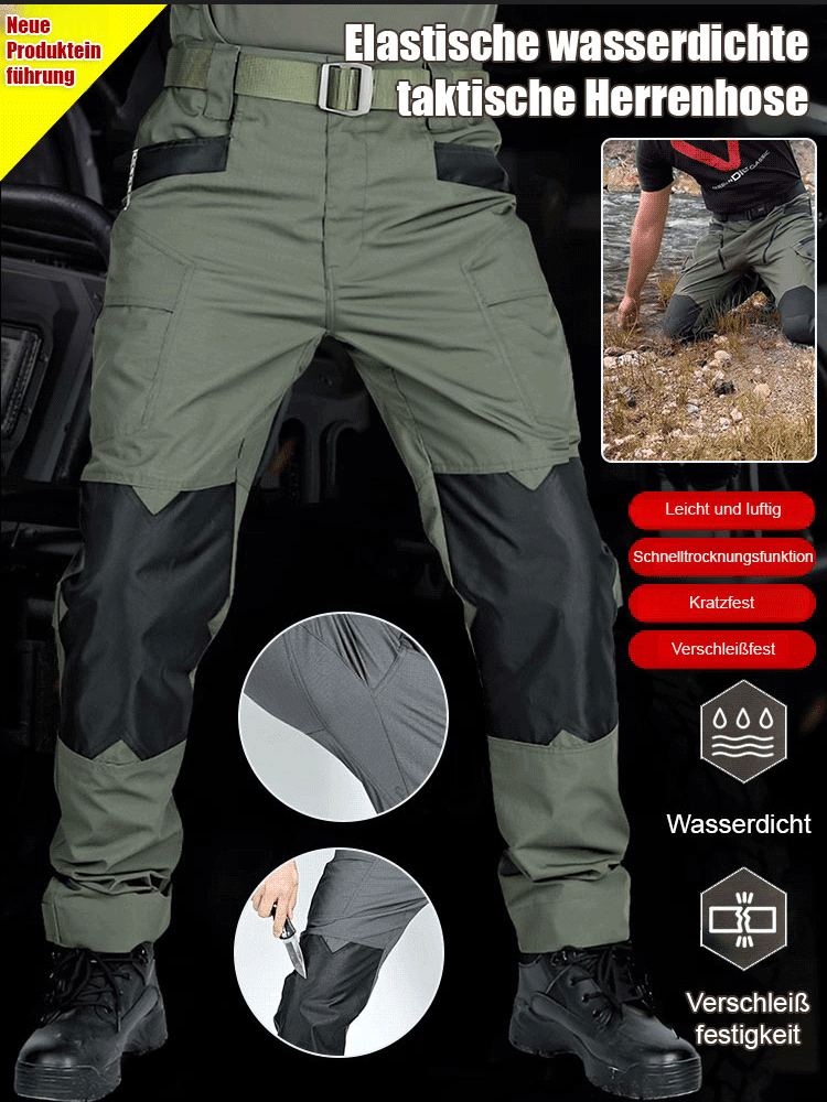 👖👖Herren Elastische Wasserdichte Taktische Hose