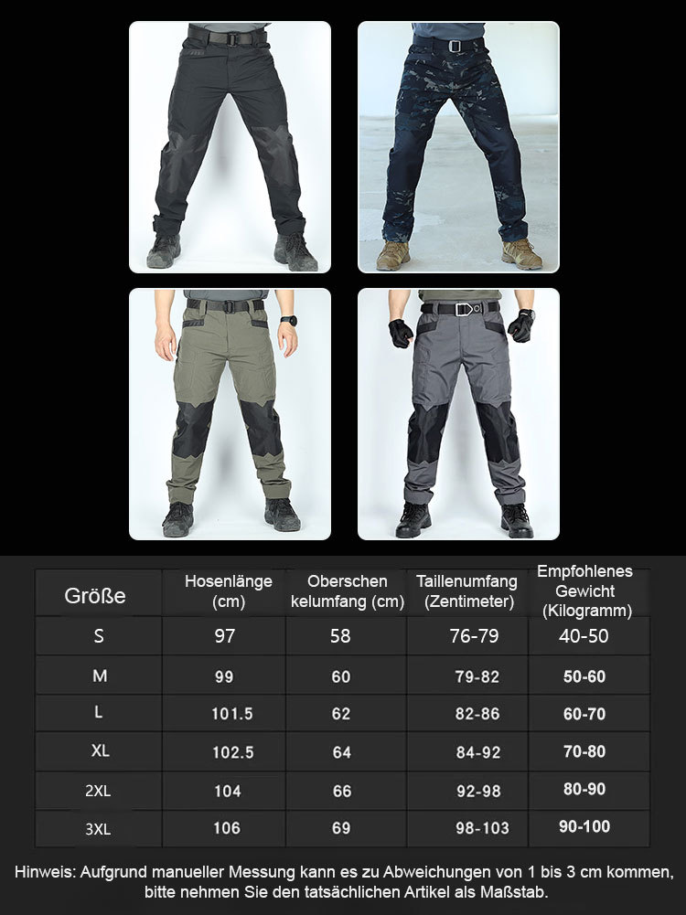 👖👖Herren Elastische Wasserdichte Taktische Hose