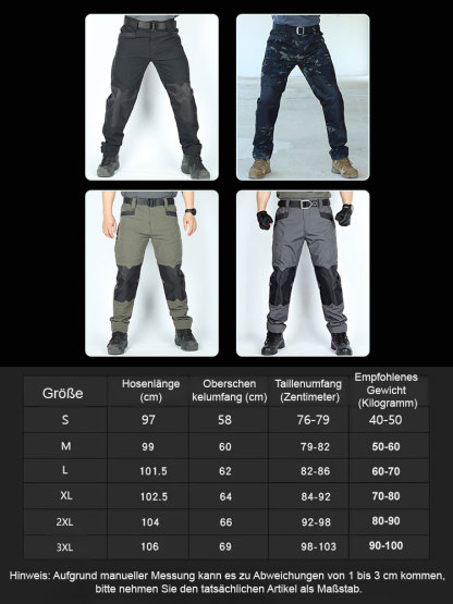 👖👖Herren Elastische Wasserdichte Taktische Hose