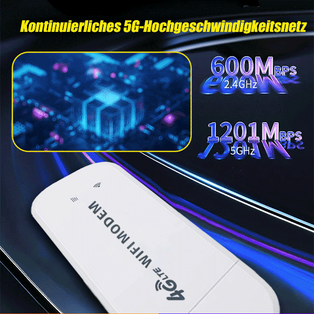 Kompakter drahtloser WLAN-Router 📊 Ohne SIM-Karte oder Kabel, sofort einsatzbereit.