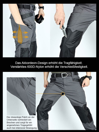 👖👖Herren Elastische Wasserdichte Taktische Hose