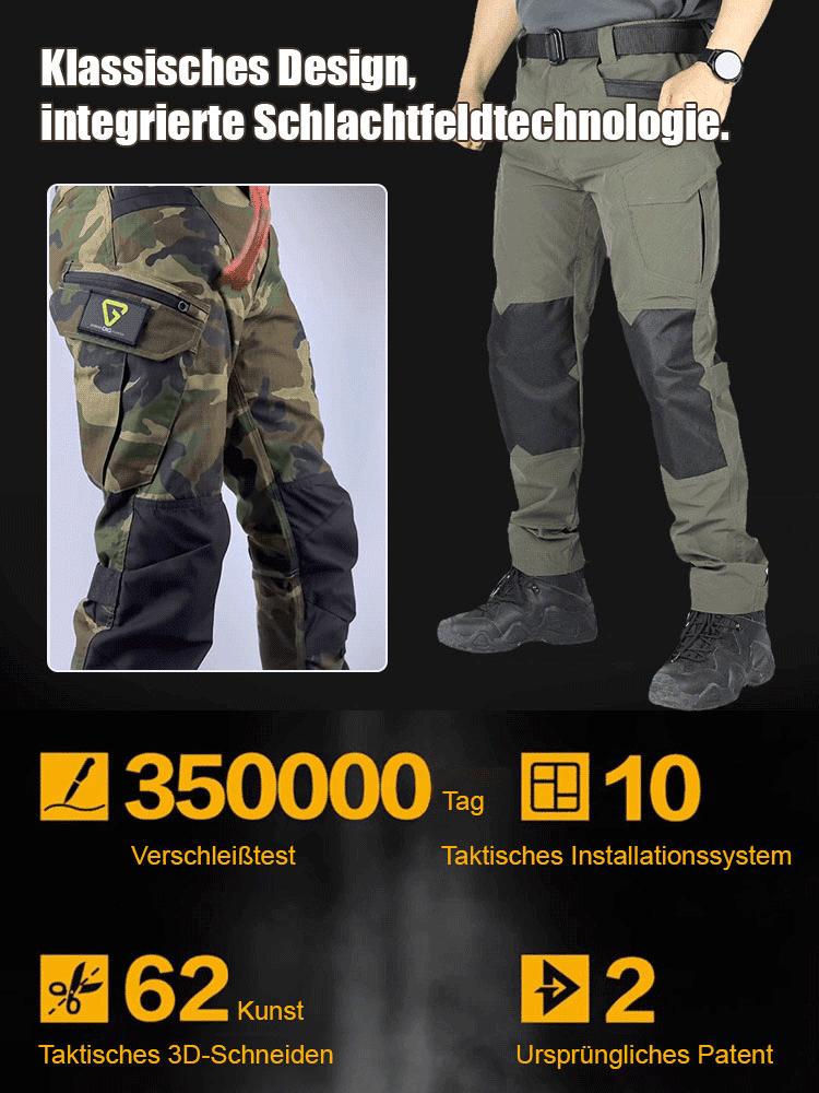 👖👖Herren Elastische Wasserdichte Taktische Hose