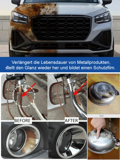 【Einmal auftragen, zehn Jahre rostfrei】 Hocheffektives Stahlrost-Entfernungsmittel ✨ 10-fache Rückerstattung bei Unwirksamkeit garantiert