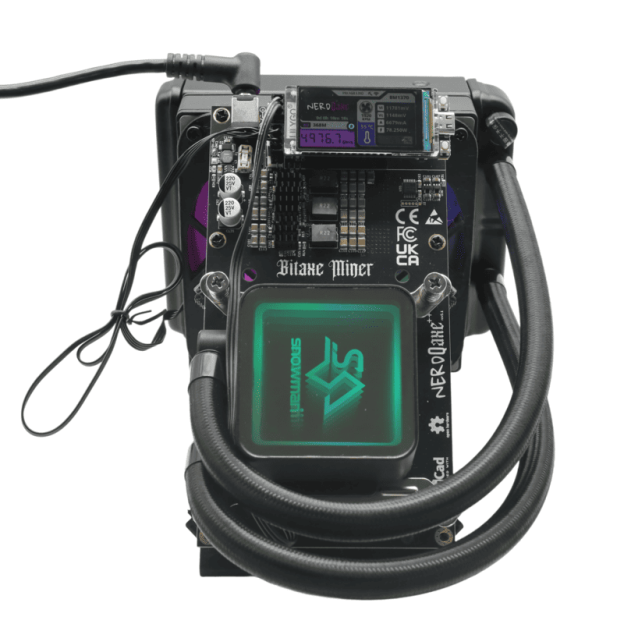 OMGMINER NerdQaxe++ Hydro 4.8Th/s with PSU - 75W