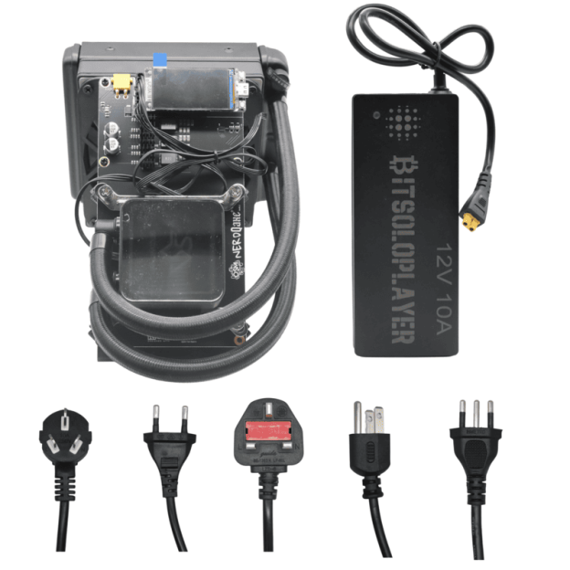 OMGMINER NerdQaxe++ Hydro Rev6.1 with PSU - 100W