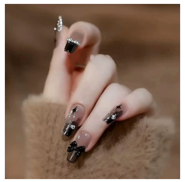 Elegant Press on Nails - Soft Bridal Style, Full Cover Glue-less Nail Tips (Reusable)