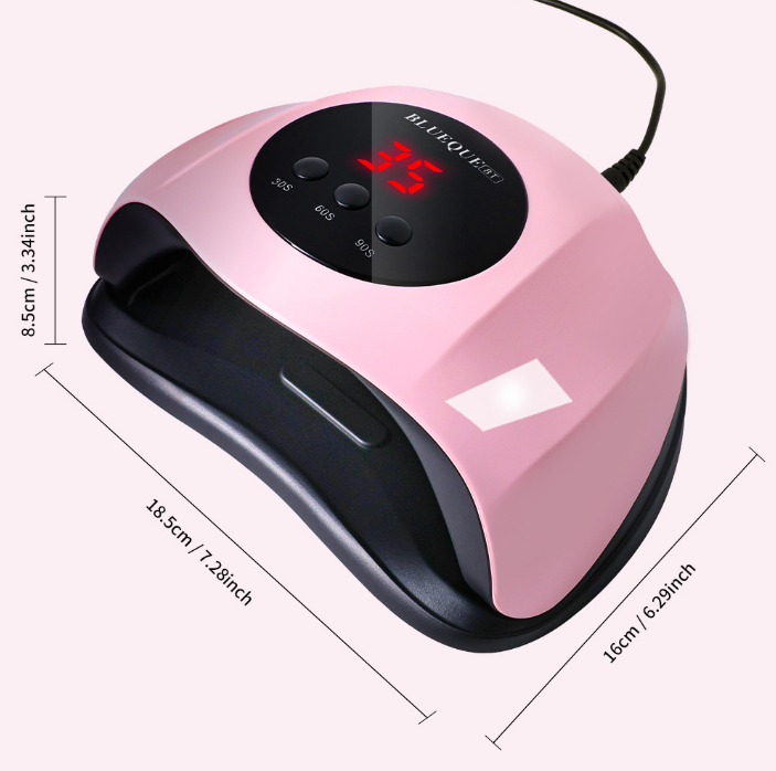 48W Professional Nail Lamp for Gel Polish, UV/LED Nail Dryer Quick Curing Light with 4 Timers