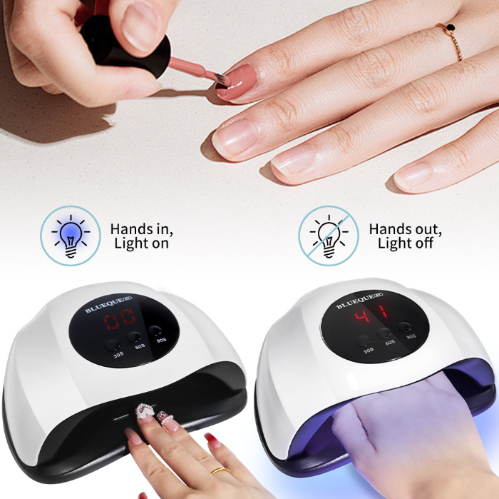 48W Professional Nail Lamp for Gel Polish, UV/LED Nail Dryer Quick Curing Light with 4 Timers