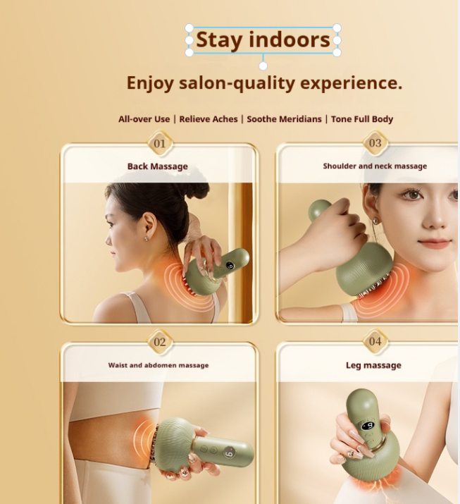 Electric Meridian Brush & Cupping Set - All-Body Massager and Gua Sha Device for Home Spa & Professional Use-Lumenessence