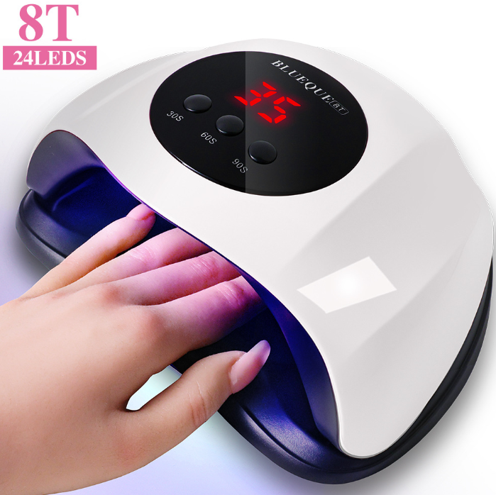 48W Professional Nail Lamp for Gel Polish, UV/LED Nail Dryer Quick Curing Light with 4 Timers