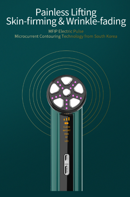 RF Device with Microcurrent, Face Lifting & Tightening Machine for Wrinkles, At-Home Facial Massager & Toner-Lumenessence