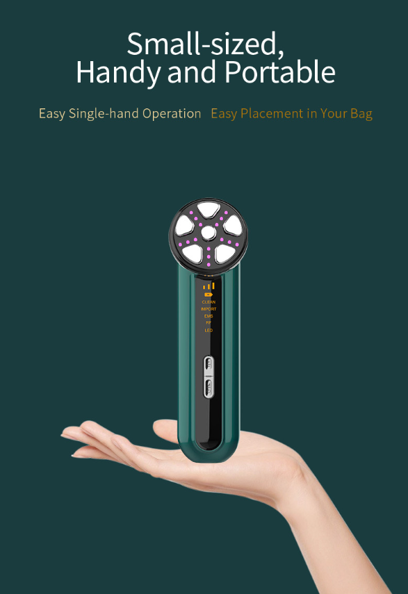 RF Device with Microcurrent, Face Lifting & Tightening Machine for Wrinkles, At-Home Facial Massager & Toner-Lumenessence