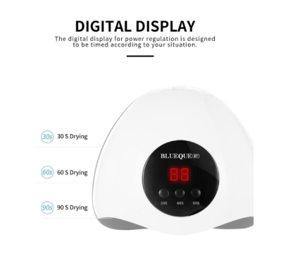 48W Professional Nail Lamp for Gel Polish, UV/LED Nail Dryer Quick Curing Light with 4 Timers