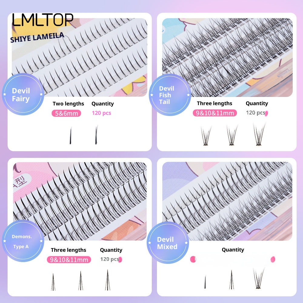 Natural & Wispy Demonic Lash Clusters | Stackable Lower Lash Extensions