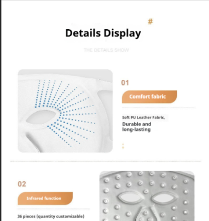 Professional LED Light Therapy & EMS Microcurrent Facial Mask,  Lift, Firm & Glow - Your 7-in-1 At-Home Skin Rejuvenation System