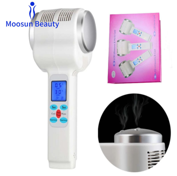 Red & Blue LED Light Therapy Facial Device - Anti-Aging Skin Rejuvenation, Firming & Whitening, Portable Cold/Hot Hammer Massager-Lumenessence