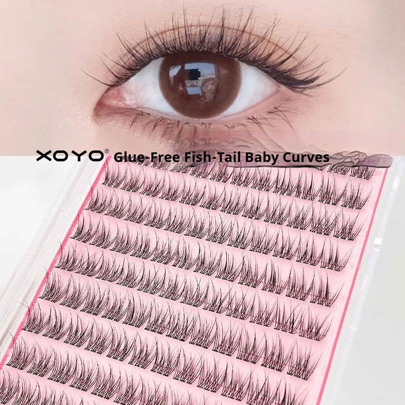 No Glue Needed, Whispy Fanned Lash Clusters - Natural Looking, Easy Apply Individual Lash Extensions