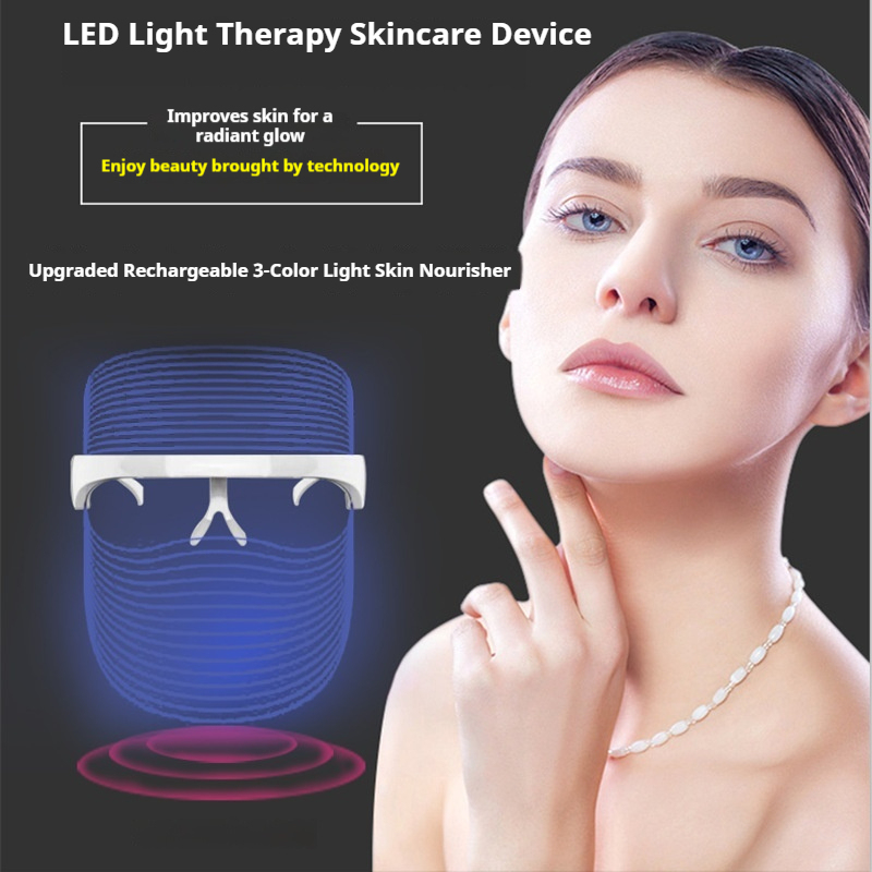 LED Photon Therapy Mask - 7-Color Facial Skin Rejuvenation Device, Rechargeable Home Use Light Therapy-Lumenessence