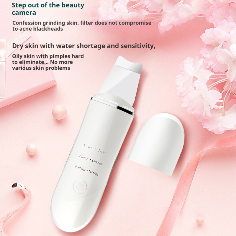 Ultrasonic Skin Spatula, Ionic Facial Cleansing & Lifting Device, Pore Cleaner & Serum Booster