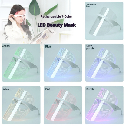 LED Photon Therapy Mask - 7-Color Facial Skin Rejuvenation Device, Rechargeable Home Use Light Therapy-Lumenessence