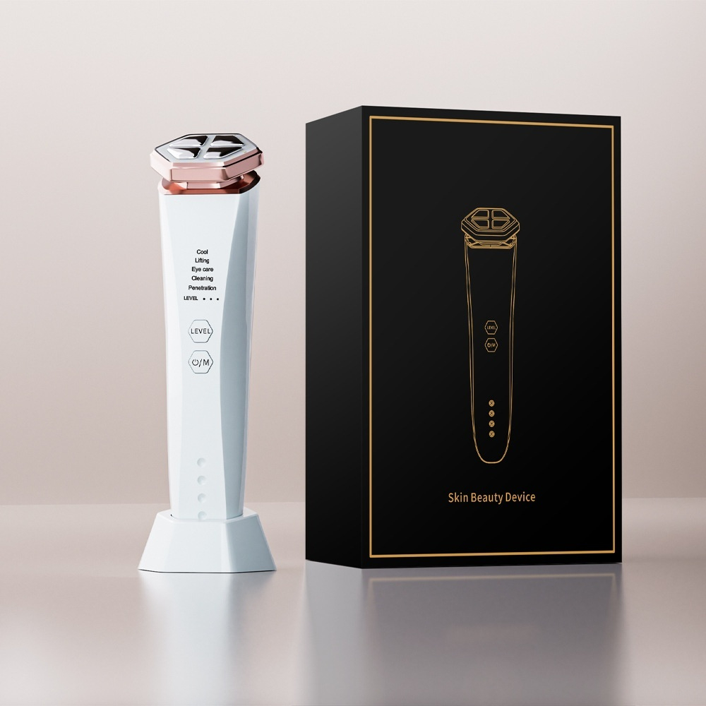 RF Red Light Therapy Facial Device, EMS Microcurrent, Anti-Aging Facial Massager, Cooling & Cleansing Skin Care Tool-Lumenessence