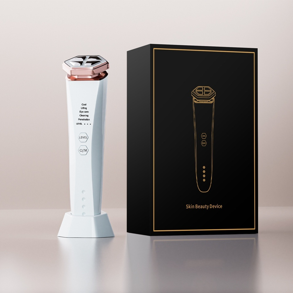 RF Red Light Therapy Facial Device, EMS Microcurrent, Anti-Aging Facial Massager, Cooling & Cleansing Skin Care Tool-Lumenessence