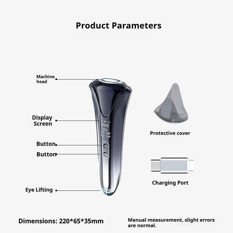 Advanced EMS Microcurrent Facial Toner with LED Red Blue Light Therapy and Ion Technology for Anti-Aging & Acne Treatment-Lumenessence