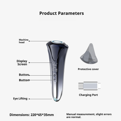 Advanced EMS Microcurrent Facial Toner with LED Red Blue Light Therapy and Ion Technology for Anti-Aging & Acne Treatment-Lumenessence