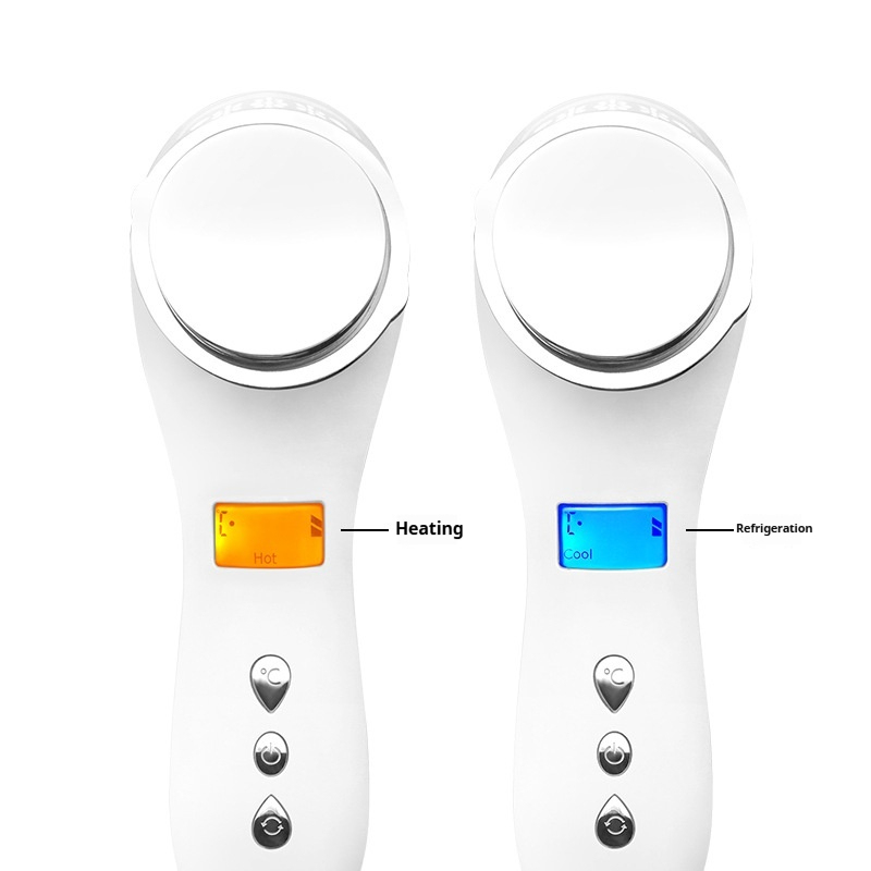 Facial Steamer & Massager, Hot Cold Iontophoresis Device for Anti-Aging & Pore Minimizing, with Heat Therapy-Lumenessence