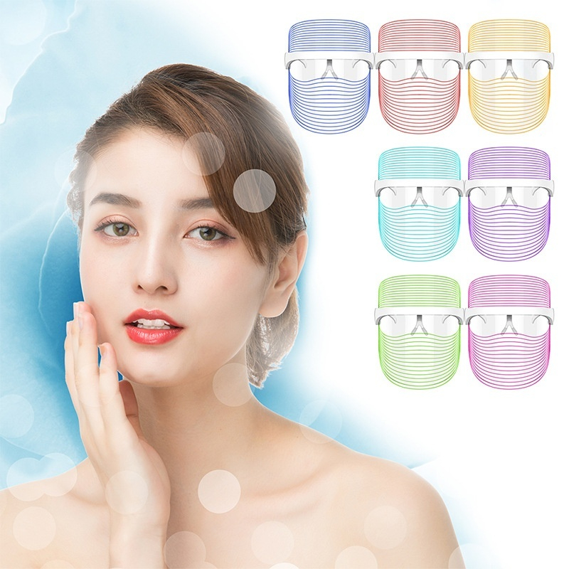 LED Photon Therapy Mask - 7-Color Facial Skin Rejuvenation Device, Rechargeable Home Use Light Therapy-Lumenessence