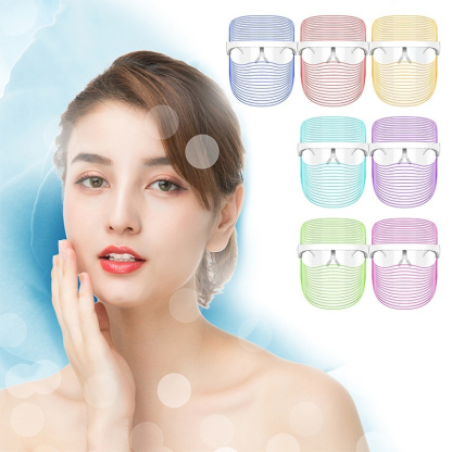 LED Photon Therapy Mask - 7-Color Facial Skin Rejuvenation Device, Rechargeable Home Use Light Therapy-Lumenessence