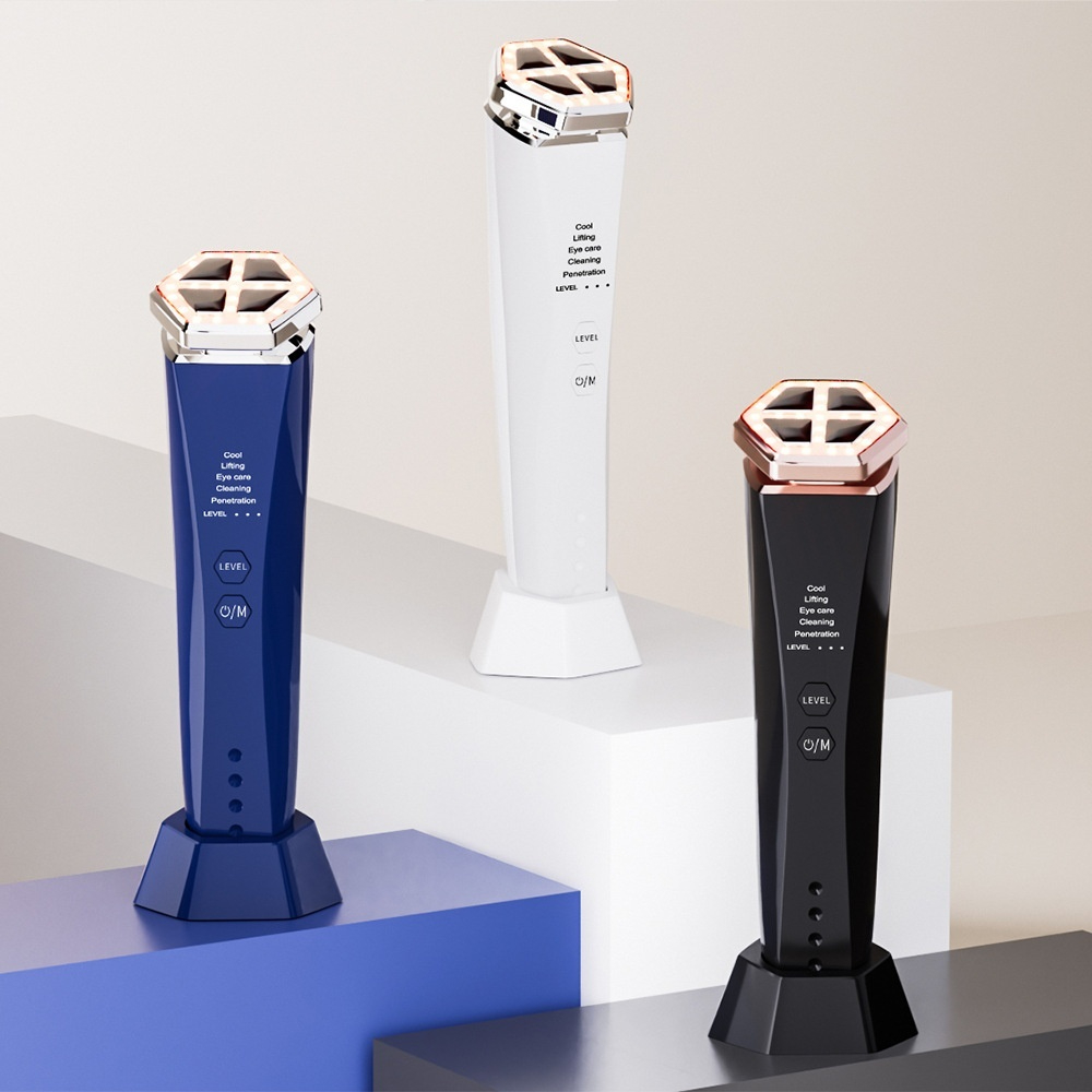 RF Red Light Therapy Facial Device, EMS Microcurrent, Anti-Aging Facial Massager, Cooling & Cleansing Skin Care Tool-Lumenessence