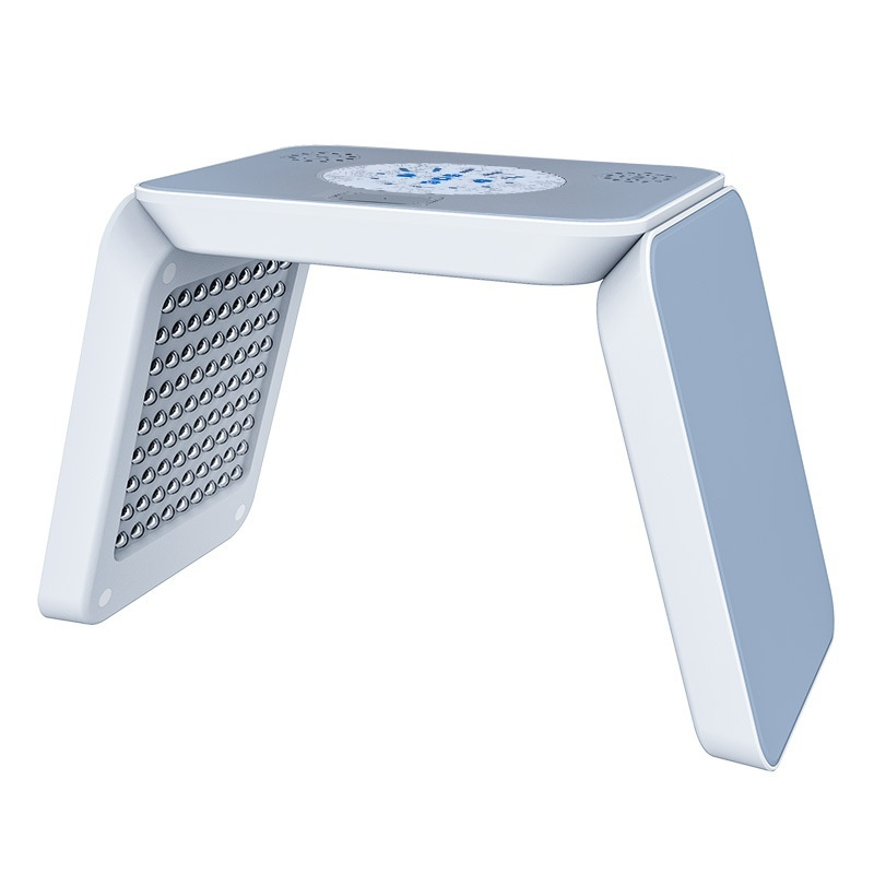 7-Color LED Phototherapy Mask - Red & Blue Light Facial Device with Hydrating Spray & Skin Analysis