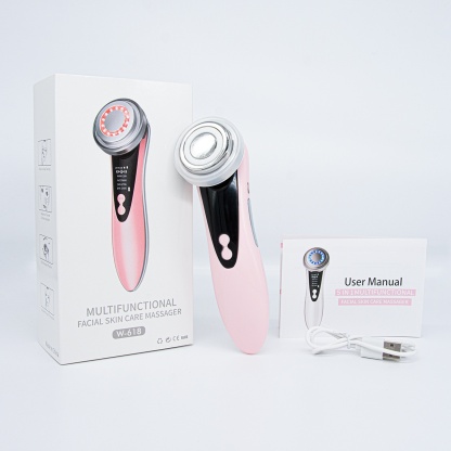 Multi-Functional Facial Device | Deep Cleansing + Hot Moisturize + Ion+ + Ion- + Vibration + LED Therapy-Lumenessence
