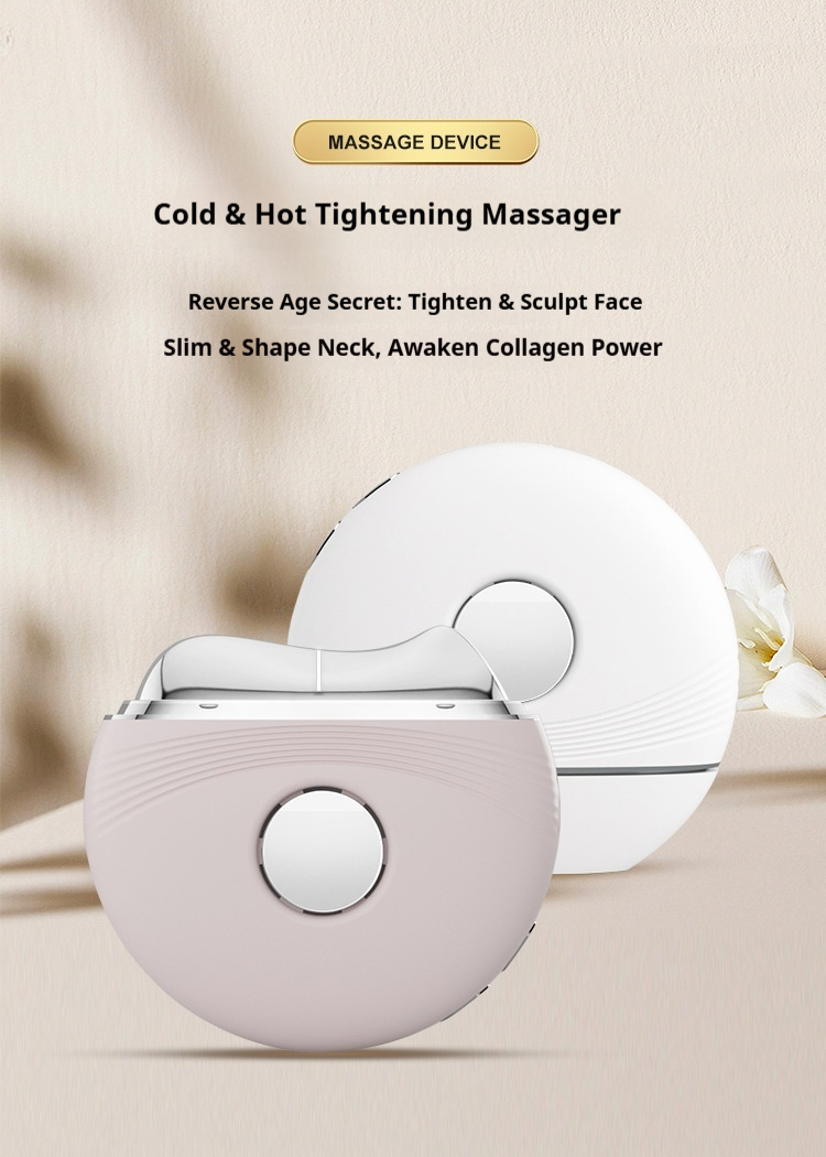 2-in-1 Cold and Hot Facial Device - with EMS Microcurrent for Sculpting & Depuffing