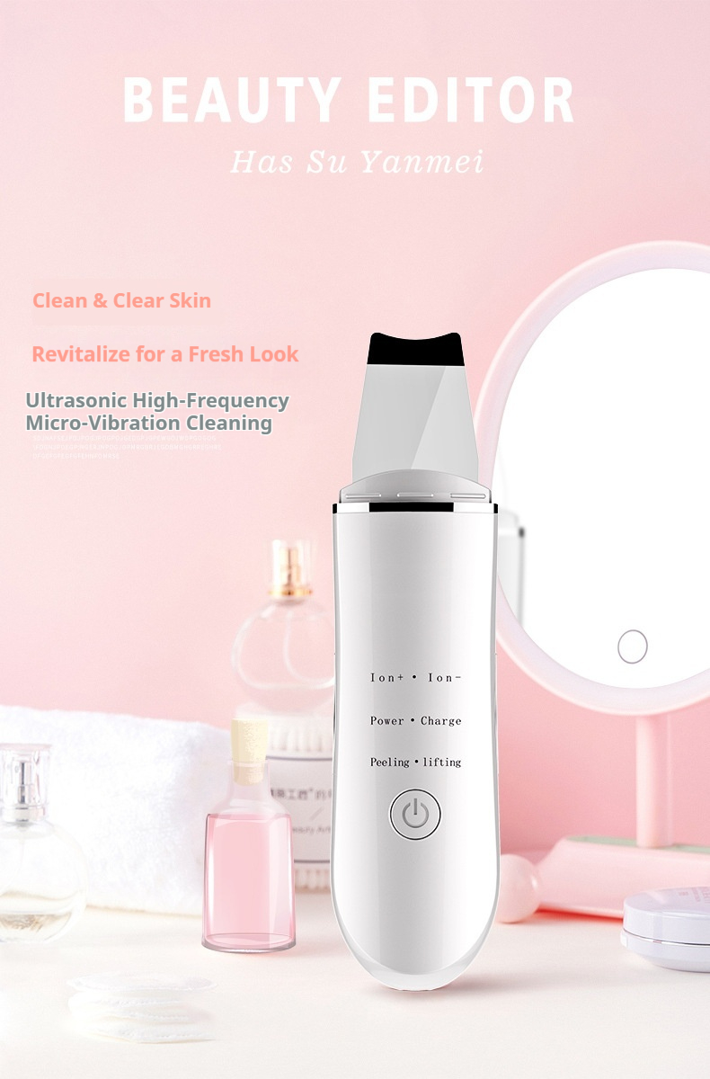 Ultrasonic Skin Spatula, Ionic Facial Cleansing & Lifting Device, Pore Cleaner & Serum Booster