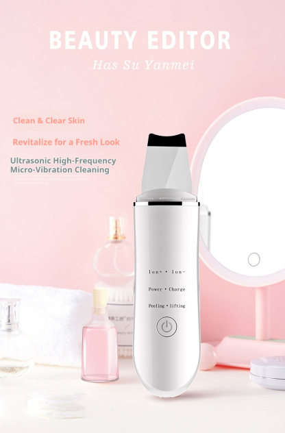 Ultrasonic Skin Spatula, Ionic Facial Cleansing & Lifting Device, Pore Cleaner & Serum Booster