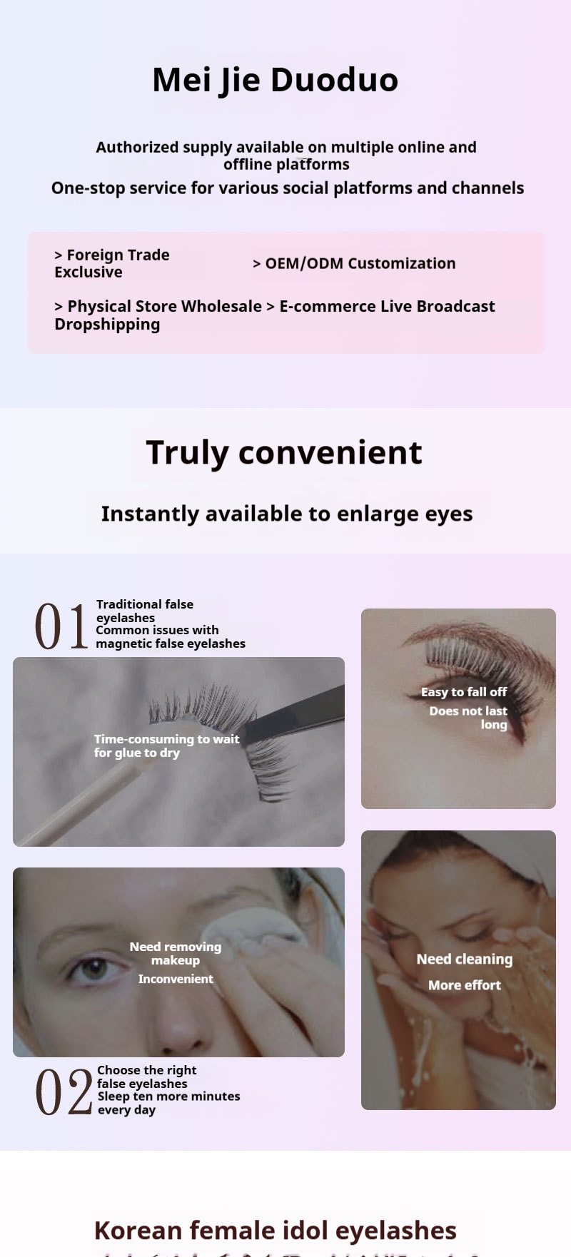 Professional Natural Fluffy Mascara Lashes - Wispy Doll Eye Effect, Baby-D Curl, Easy Cluster Application for Beginners-Lumenessence