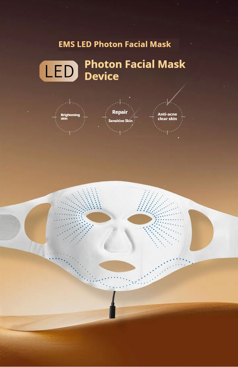 Professional LED Light Therapy & EMS Microcurrent Facial Mask,  Lift, Firm & Glow - Your 7-in-1 At-Home Skin Rejuvenation System-Lumenessence