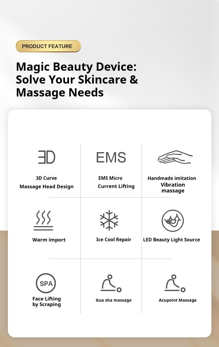 2-in-1 Cold and Hot Facial Device - with EMS Microcurrent for Sculpting & Depuffing