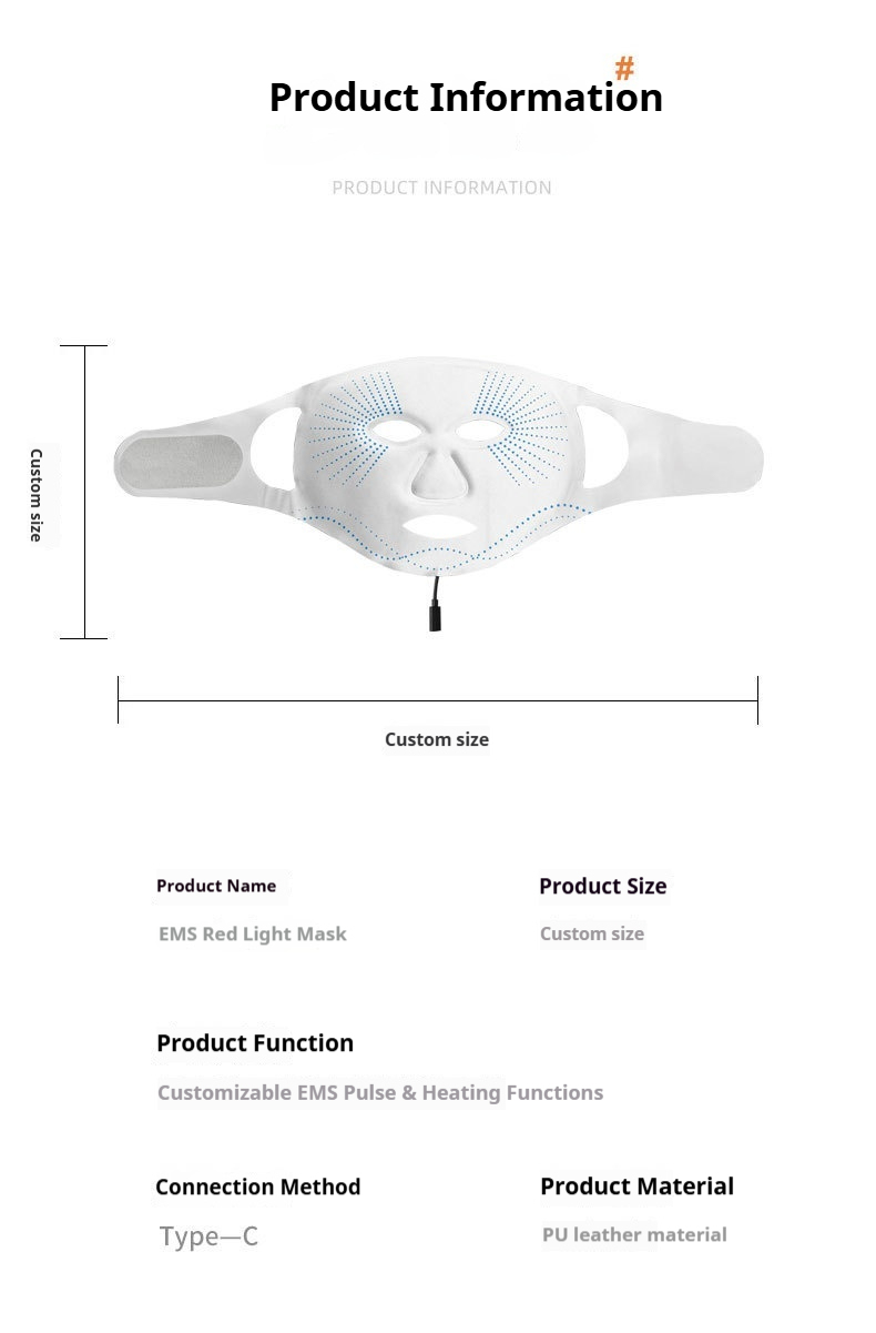 Professional LED Light Therapy & EMS Microcurrent Facial Mask,  Lift, Firm & Glow - Your 7-in-1 At-Home Skin Rejuvenation System