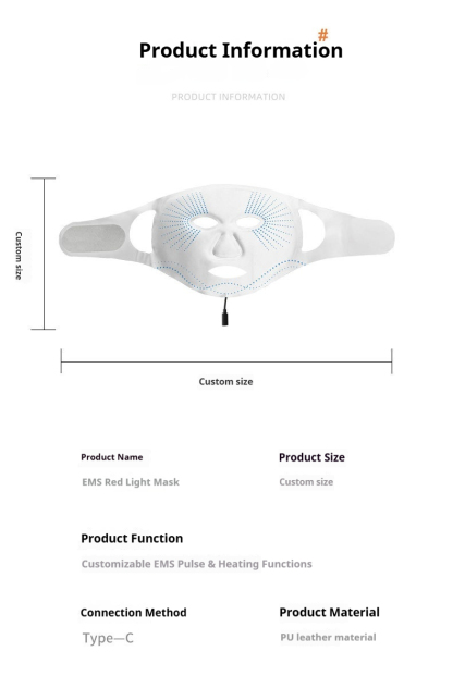 Professional LED Light Therapy & EMS Microcurrent Facial Mask,  Lift, Firm & Glow - Your 7-in-1 At-Home Skin Rejuvenation System