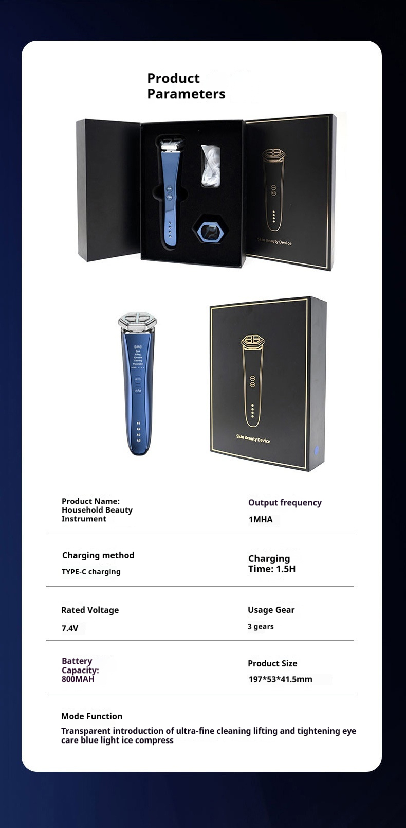 RF Red Light Therapy Facial Device, EMS Microcurrent, Anti-Aging Facial Massager, Cooling & Cleansing Skin Care Tool-Lumenessence